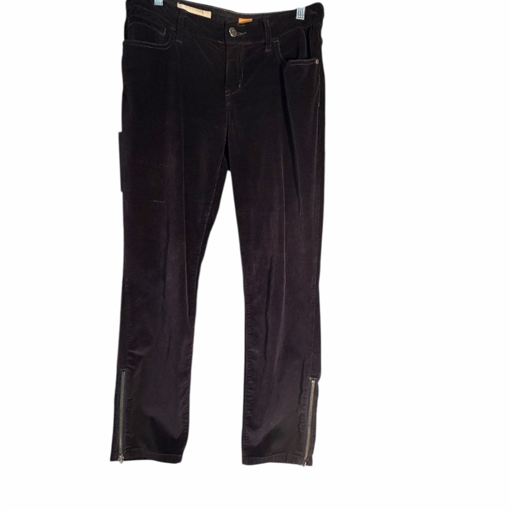 Pilcro and the Letterpress Fit STET Black Corduroy Pants with Zipper Detail Sz29